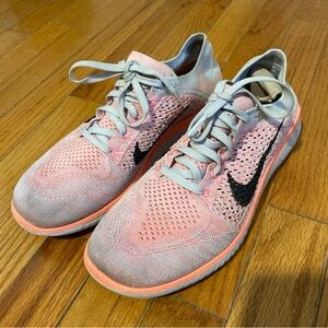 SOLD - Nike Free RN Flyknit 2018 Women's Size 8.5 Running Shoes Crimson Pulse